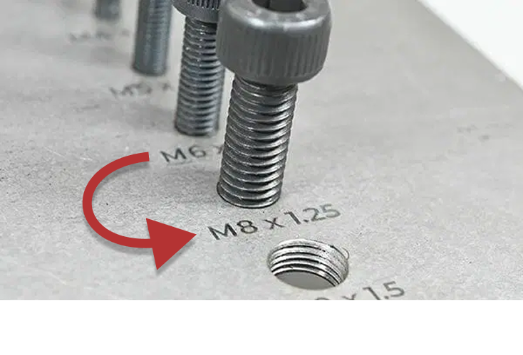 How To Enlarge an M6 × 1.0 Threaded Hole to an M8 × 1.25?