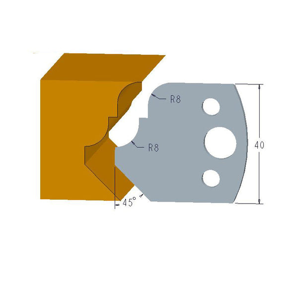 Sheartak Profile Knives 80320073 for Shaper Cutters - Sheartak Tools