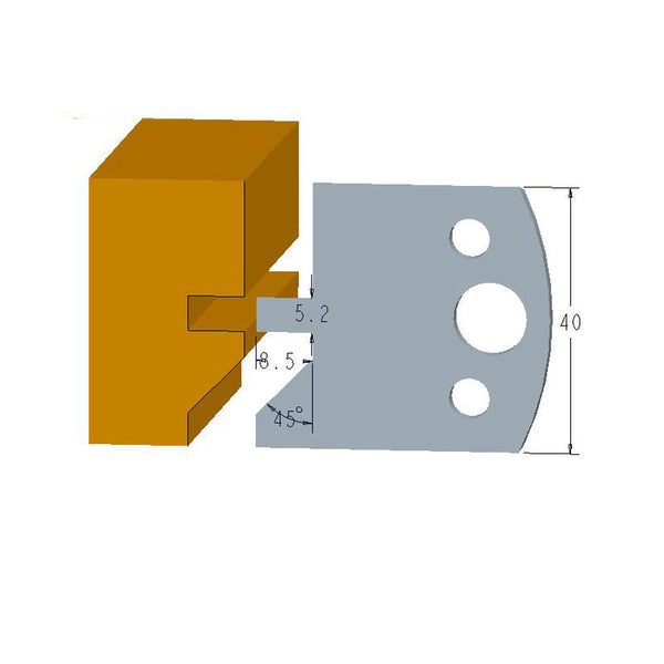 Sheartak Profile Knives 80320084 for Shaper Cutters - Sheartak Tools