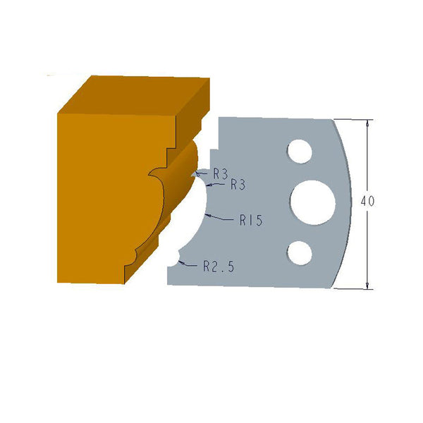 Sheartak Profile Knives 80320021 for Shaper Cutters - Sheartak Tools
