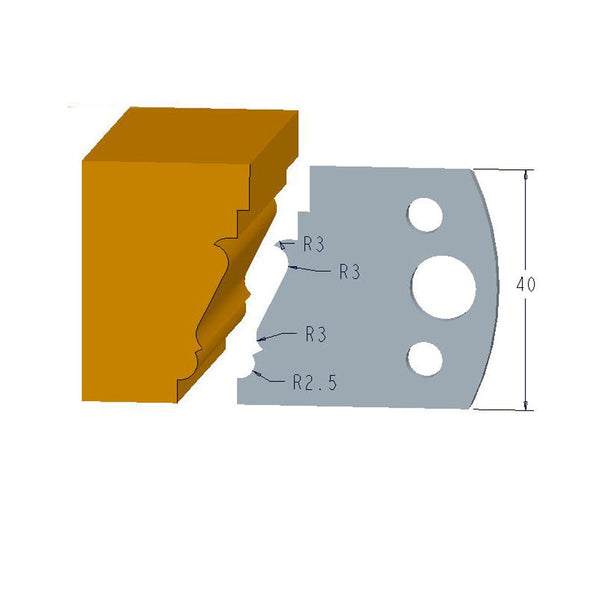 Sheartak Profile Knives 80320122 for Shaper Cutters - Sheartak Tools