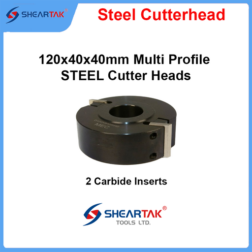 120x40x40mm Multi Profile STEEL Cutterheads - Sheartak Tools