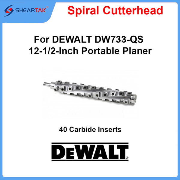 Spiral Cutterhead for DEWALT DW733-QS 12-1/2-Inch Portable Planer - Sheartak Tools