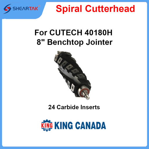 Spiral Cutterhead for CUTECH 40180H 8" Benchtop Jointer - Sheartak Tools