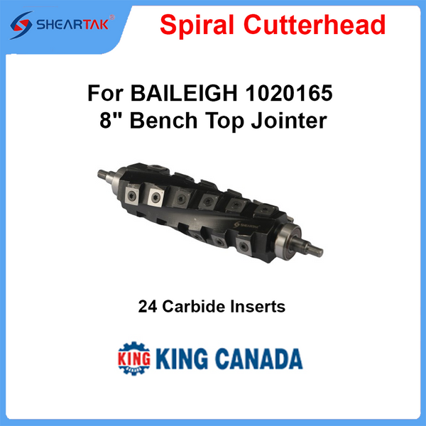 Spiral Cutterhead for BAILEIGH 1020165 8" Bench Top Jointer
