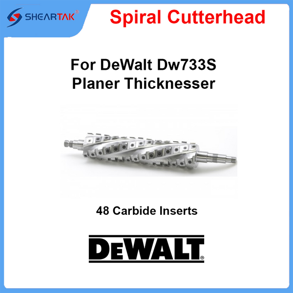 Spiral Cutterhead for DeWalt Dw733S Planer Thicknesser - Sheartak Tools