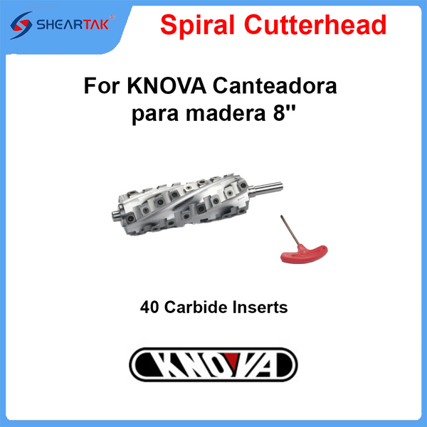 Spiral Cutterhead for KNOVA 8" Wood Jointer KN CM-18A / 10888 - Sheartak Tools