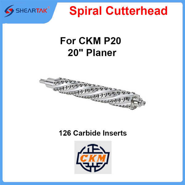 Spiral Cutterhead for CKM P20 20" Planer - Sheartak Tools