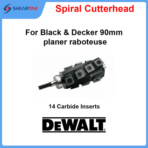 Spiral Cutterhead for Black & Decker 90mm planer raboteuse - Sheartak Tools