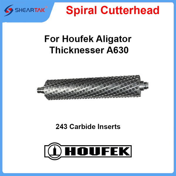 Spiral Cutterhead for Houfek Aligator Thicknesser A630 - Sheartak Tools