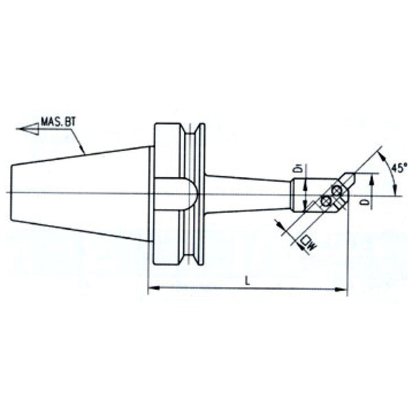 BT Boring Shank for Square Bit, Angle Mounting - Sheartak Tools