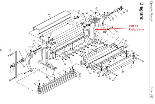 171001-5 Right Frame (Parts for 171001 3-IN-1/12)
