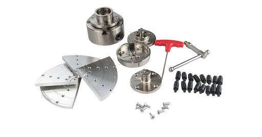 4" wood lathe chuck kit with 5 sets jaws, 1"x8TPI mounting, Chrome coated