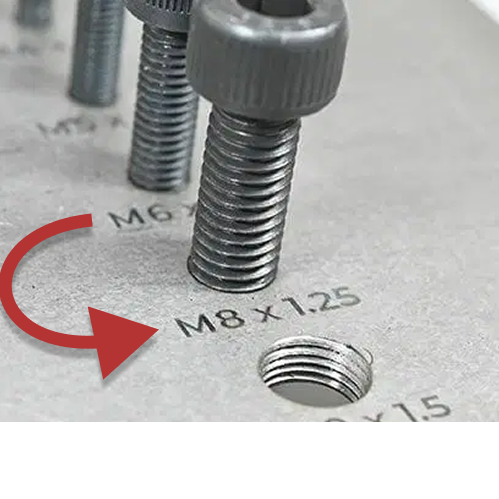 How To Enlarge an M6 × 1.0 Threaded Hole to an M8 × 1.25?