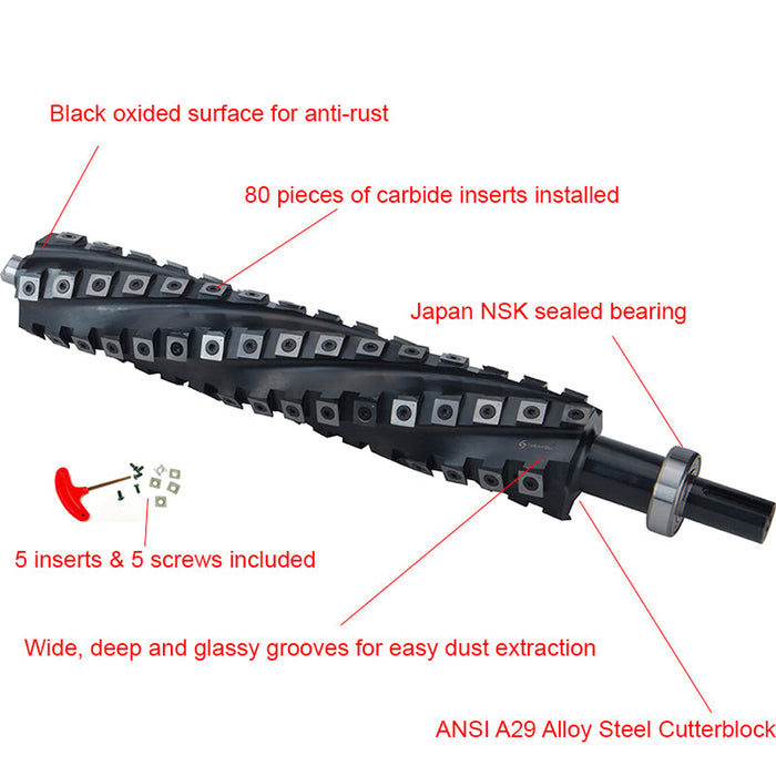Spiral Cutterhead for GRIZZLY G0453 15-inch Planer