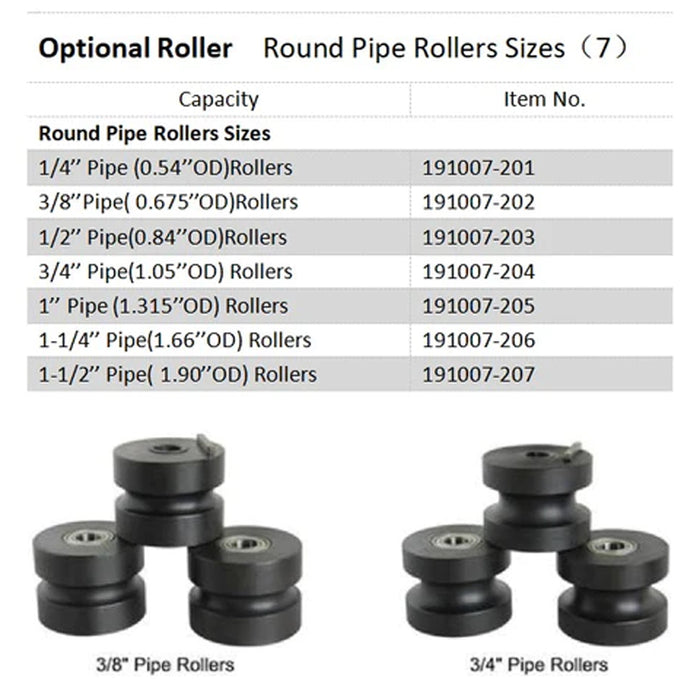 TR-50 Round Pipe Roller Dies