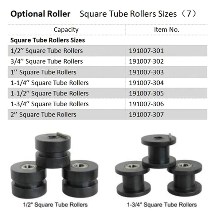 TR-50 Square Tubing Roller Dies