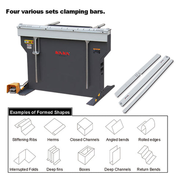 Pre-Order EB-4816B 48" Magnetic Sheet Metal Box and Pan Brake, 220V, 1-Phase - Sheartak Tools
