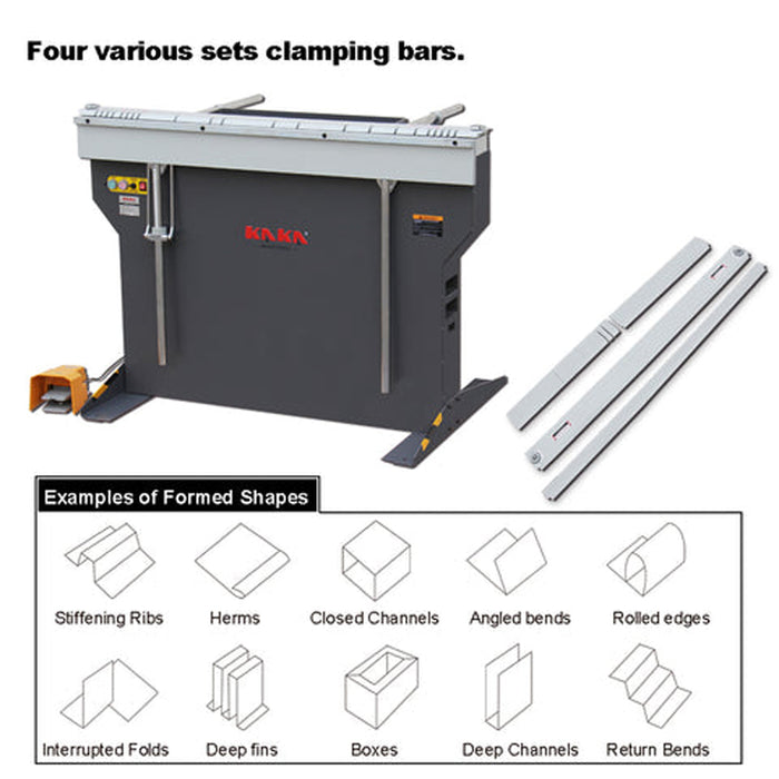 Pre-Order EB-4816B 48" Magnetic Sheet Metal Box and Pan Brake, 220V, 1-Phase