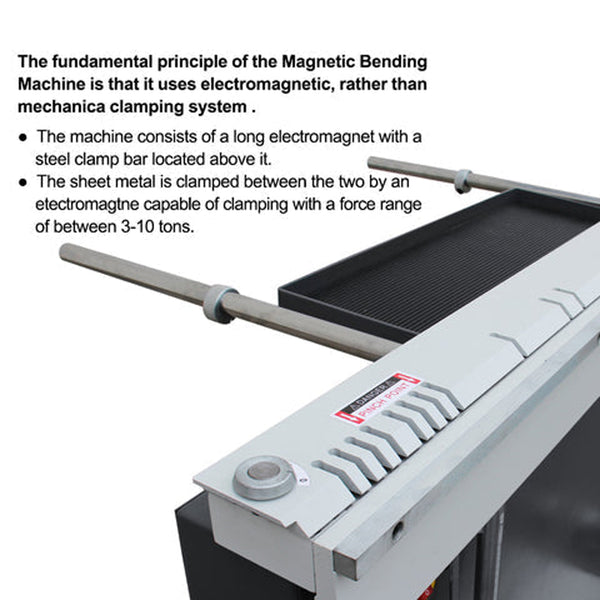 Pre-Order EB-4816B 48" Magnetic Sheet Metal Box and Pan Brake, 220V, 1-Phase - Sheartak Tools