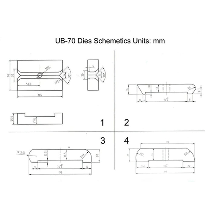 UB-70 Universal 2-3/4-In Cast-Iron Hot & Cold Metal Bar Bender