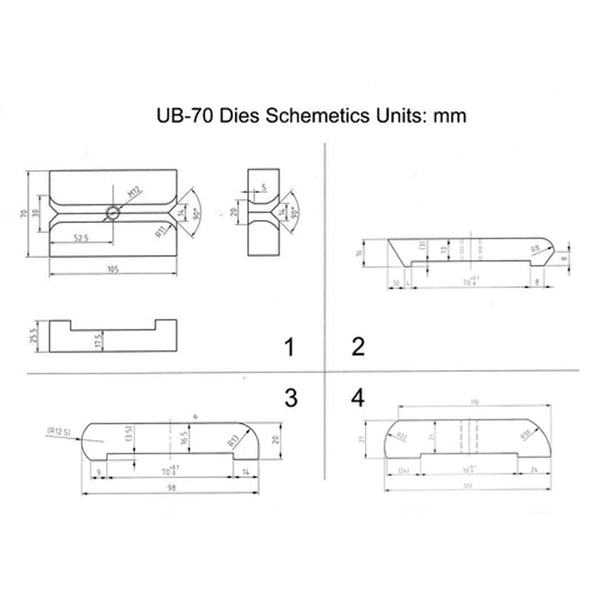 UB-70 Universal 2-3/4-In Cast-Iron Hot & Cold Metal Bar Bender