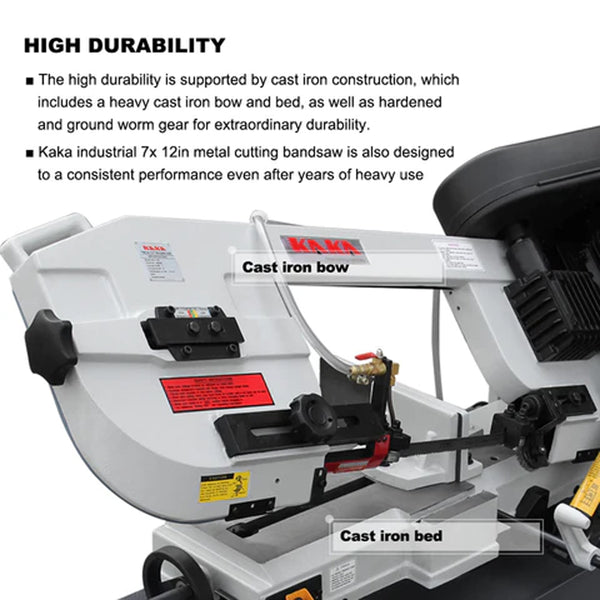 BS-712N 7x12 Inch Metal Cutting Bandsaw 115V&230V/60HZ/1PH