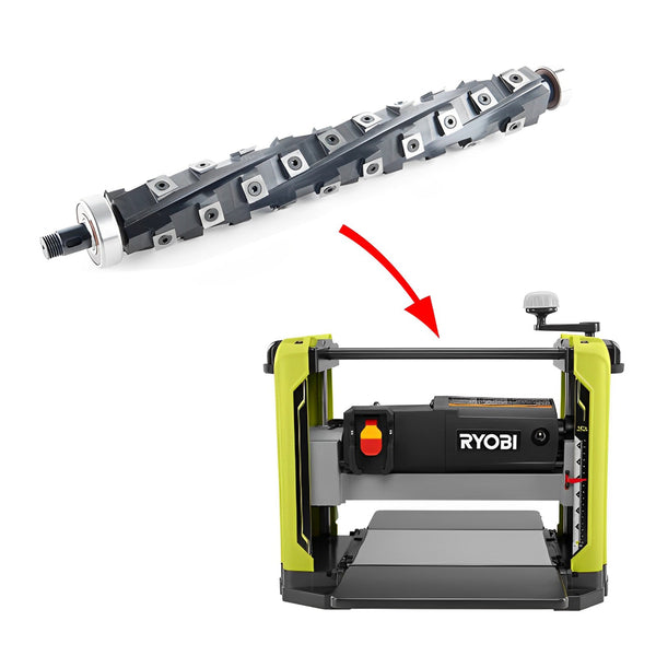 Ryobi 1305 12.5 Inch Spiral Cutterhead Benchtop Thickness Planer with Steel Top