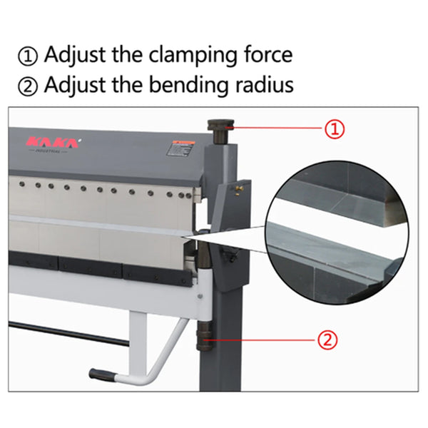 PBB-5016/3SH Manual Finger Brake, 0-150 Degree Bending Angle, 16-Gauge Mild Steel Capacity - Sheartak Tools