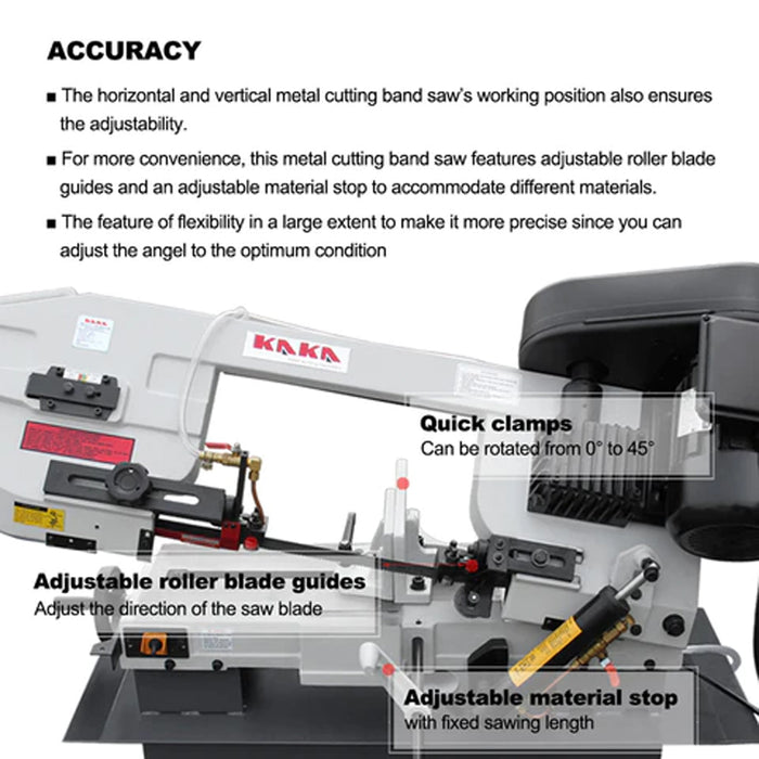 BS-712N 7x12 Inch Metal Cutting Bandsaw 115V&230V/60HZ/1PH