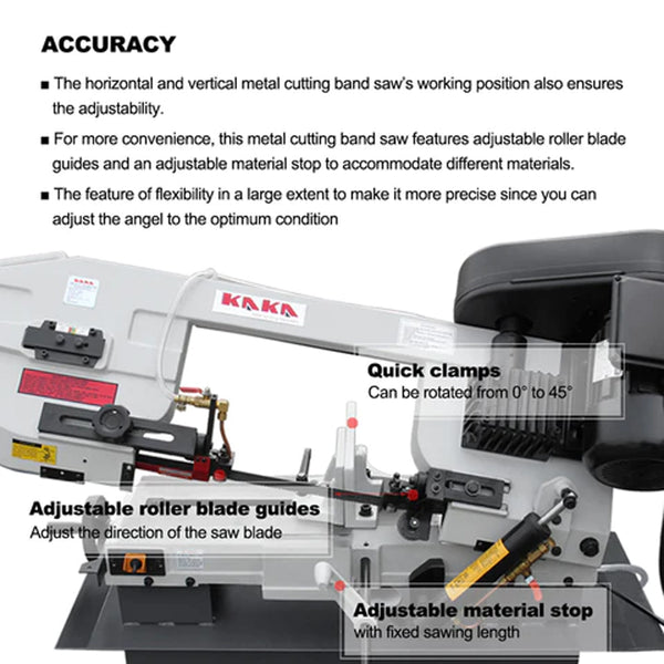 BS-712N 7x12 Inch Metal Cutting Bandsaw 115V&230V/60HZ/1PH