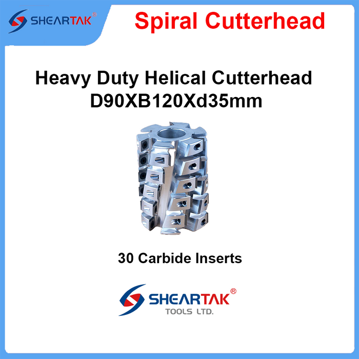 Heavy Duty Helical Cutterhead D90XB120Xd35mm