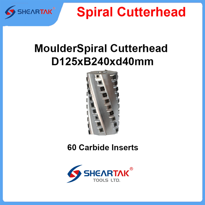 MoulderSpiral Cutterhead D125xB240xd40mm