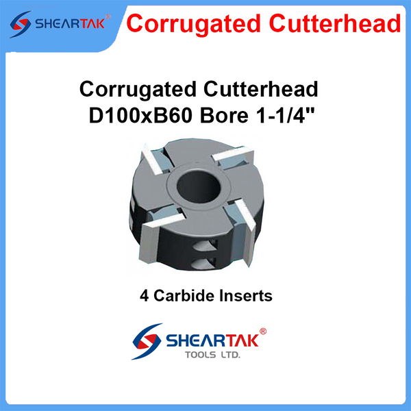 Corrugated Cutterhead D100xB60 Bore 1-1/4"