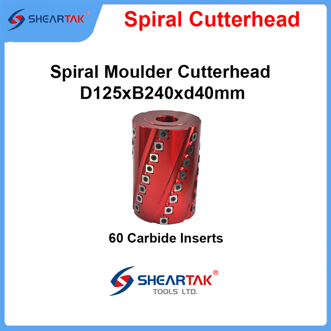 Helical Moulder Cutterhead D125xB240xd40mm