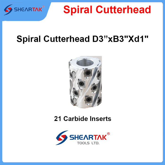 Helical Moulder Cutterhead  D3”xB3"Xd1", Steel Body