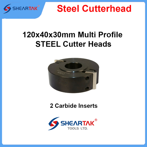 120x40x30mm Multi Profile STEEL Cutterheads - Sheartak Tools
