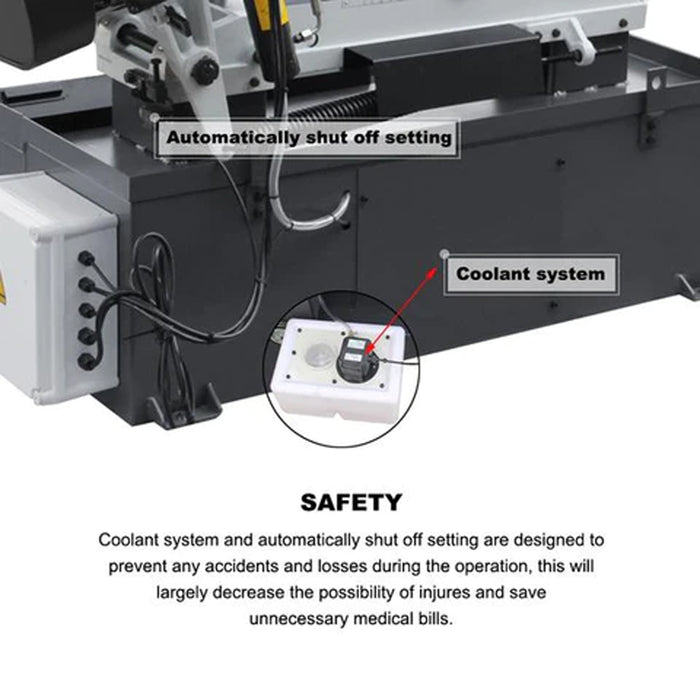 BS-1018B 10" Metal Cutting Band Saw Machine 220V-60HZ-1PH