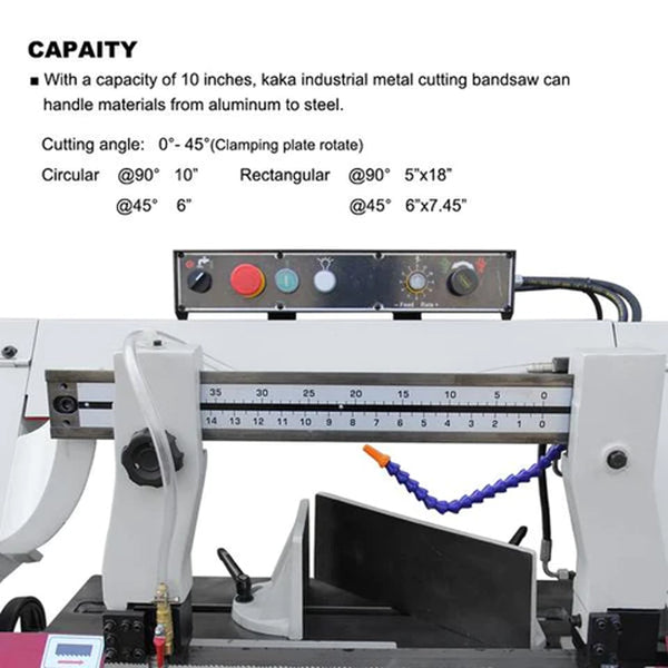 BS-1018B 10" Metal Cutting Band Saw Machine 220V-60HZ-1PH