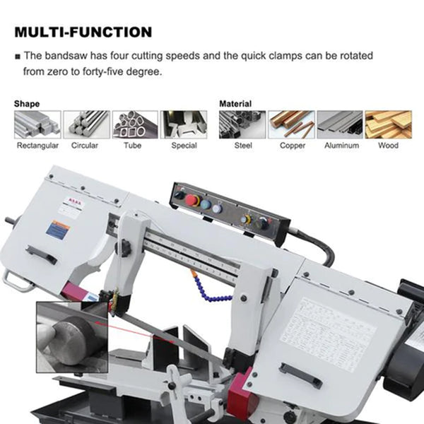 BS-1018B 10" Metal Cutting Band Saw Machine 220V-60HZ-1PH
