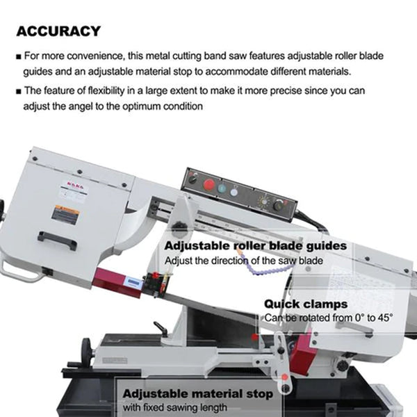 BS-1018B 10" Metal Cutting Band Saw Machine 220V-60HZ-1PH