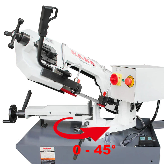 BS-75G 7.8"x4.7" horizontal metal bandsaw—compact, precise, durable, space-saving design. 115V, 60Hz, single-phase.