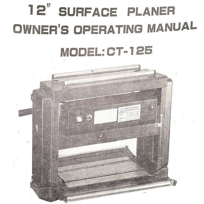 Spiral Cutterhead for Craftex CT-125 12" Surface Planer