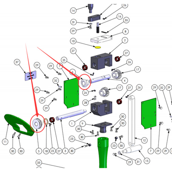 Upper and Lower Replacement Roller for RM-A