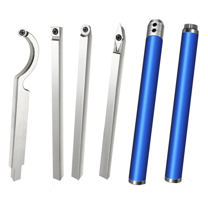 Carbide Tipped Wood Turning Tools Set, Swan Neck Hollowing Tool, Rougher, Finisher and Detailer