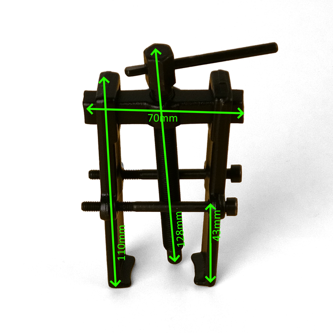 4 inch, 2 Jaw Bearing Puller, Gear Remover, Pulley Puller, Steel