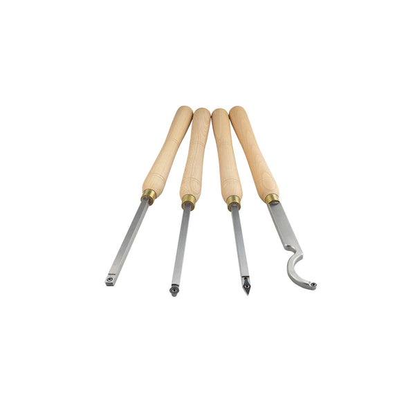 Carbide woodturning tools set of 4