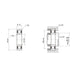 Drawing of NSK 6005DDUCM sealed deep groove ball bearing with dimensions