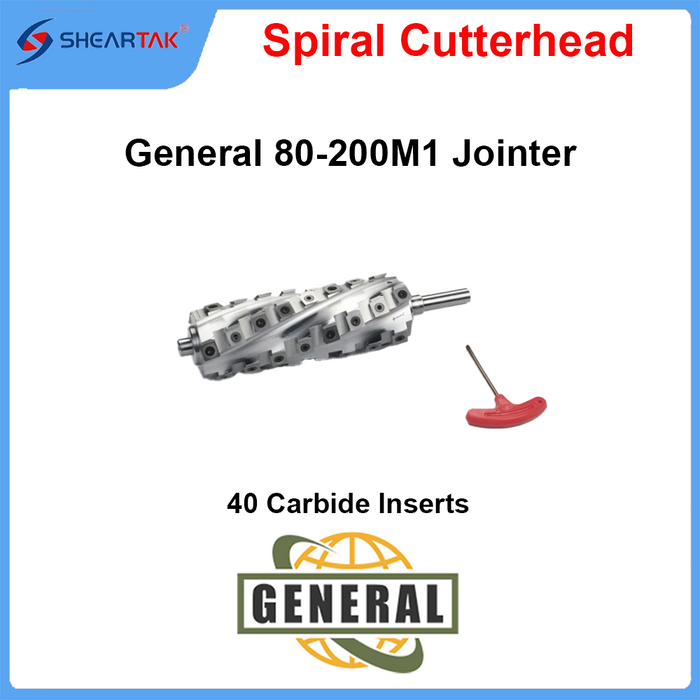 Spiral Cutterhead General 80-200M1 Jointer|Sheartak