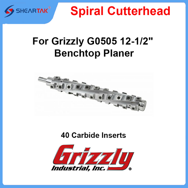 Spiral Cutterhead for Grizzly G0505 12-1/2"  Benchtop Planer